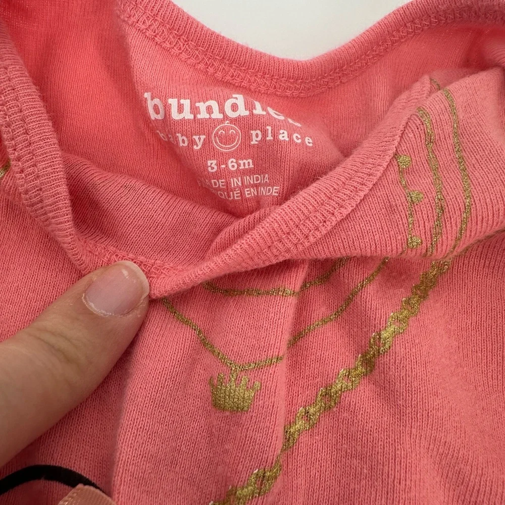 Lot of 6 Bodysuits Long Sleeve baby Girl 3-6 Months baby infant